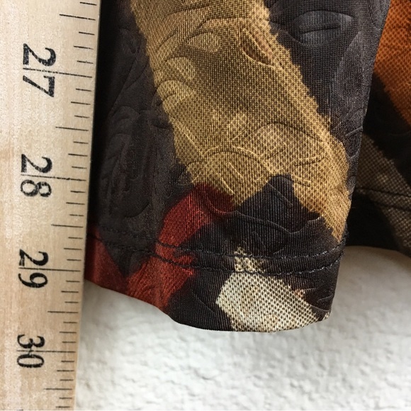 Fall Colors Women's Cowl Neck 3/4 Wide Sleeve Slinky Tunic Size 2X - Picture 14 of 14